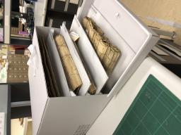 Box of pandanus mats