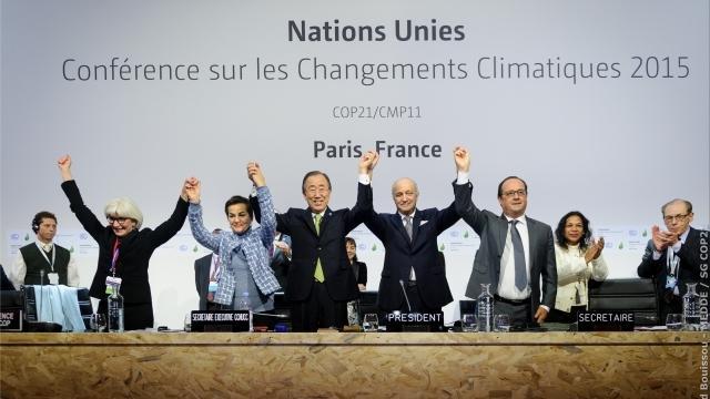 Finale of the UN Climate Change Summit COP21, December 12 2015, Paris